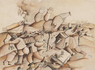 José Gurvich - Escena en el Kibbutz