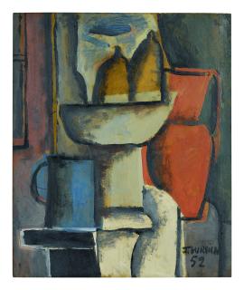 José Gurvich - Naturaleza Muerta Con Vaso Rojo