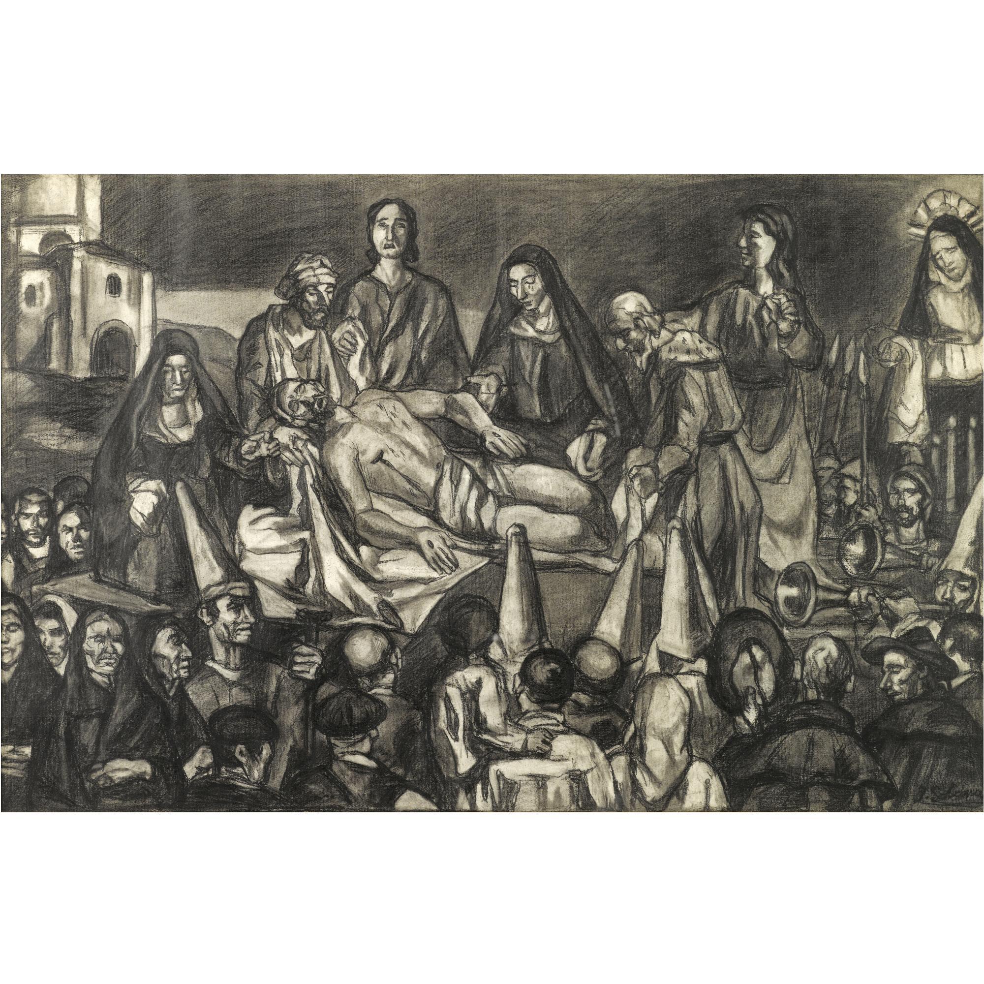 José Gutiérrez Solana - Paso Del Entierro De Cristo En La Procesión De Semana Santa En Un Pueblo De Castilla (Burial Of Christ In A Castilian Town)