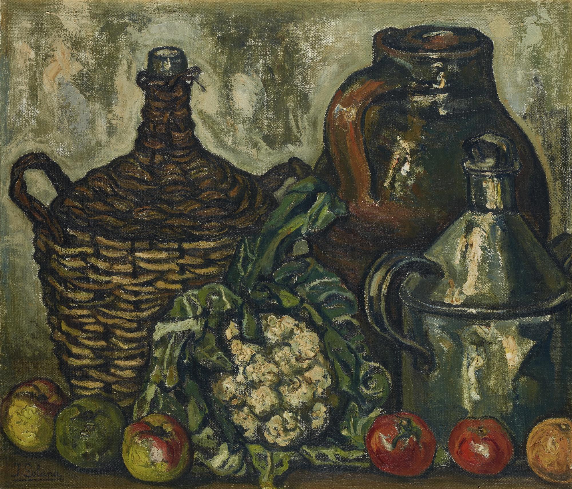 José Gutiérrez Solana - Spanish bodegón De La Coliflor (Still Life With Cauliflower)