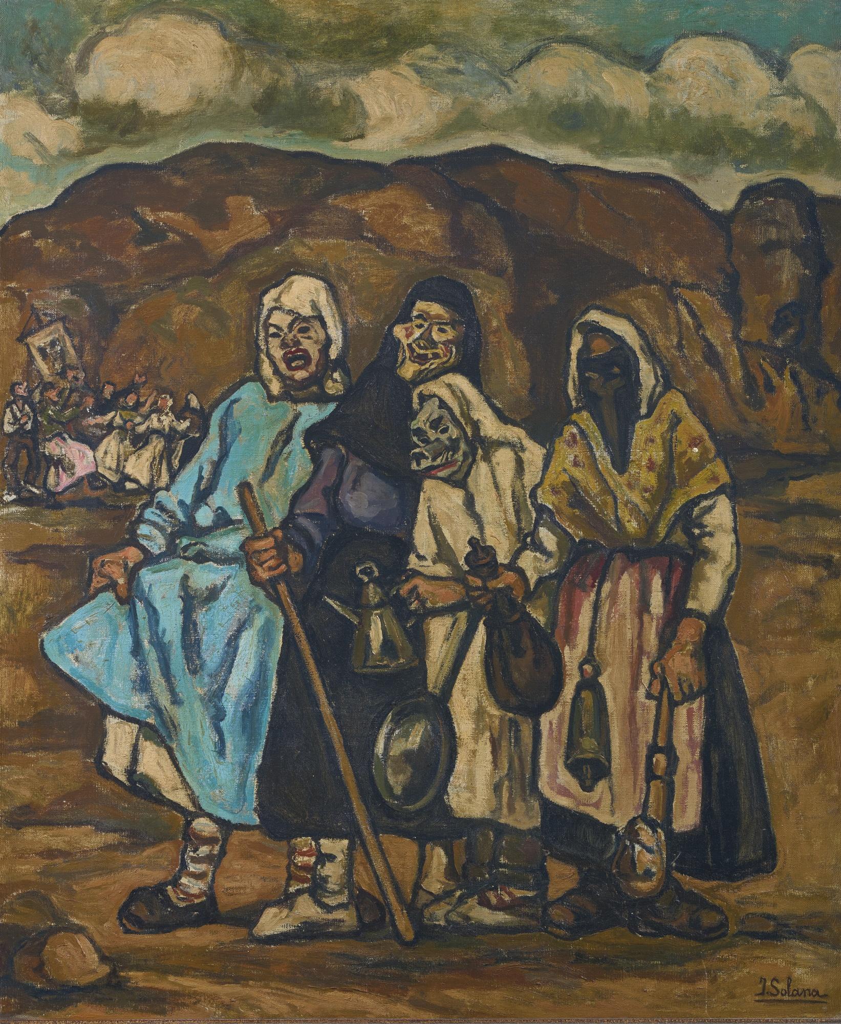 José Gutiérrez Solana - Spanish Dostrozonas De La Sartén (Carnival Figures)