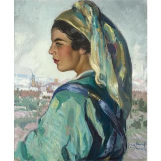 José Herreilla Cruz-Herrera - Spanish Girl From Marrakesh