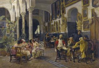 José Jiménez Y Aranda - Spanish conversation In A Sevillian Courtyard