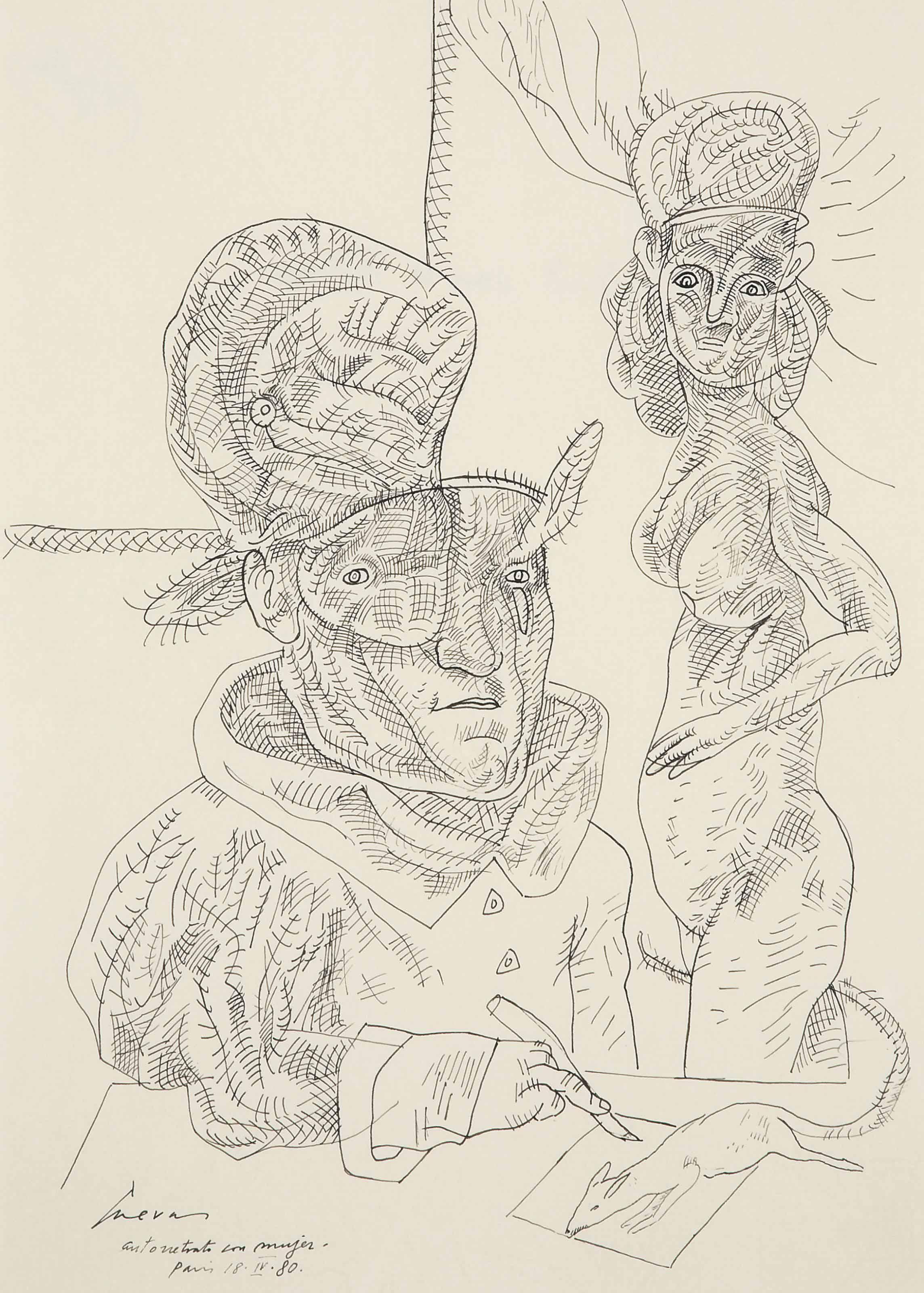 Jose Luis Cuevas - Autorretrato Con Mujer