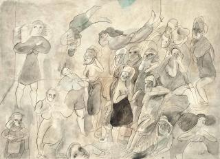 Jose Luis Cuevas - Autorretrato con Veinte Modelos