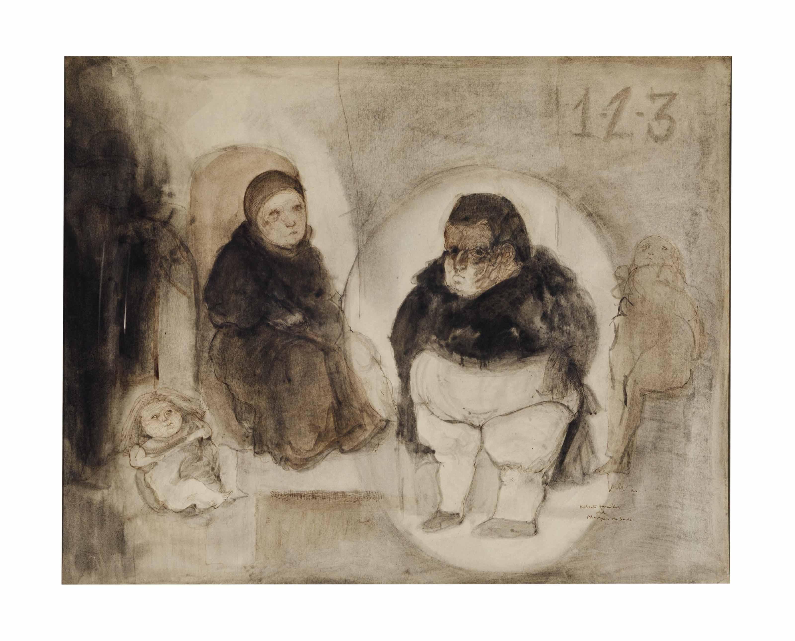 José Luis Cuevas - Retrato Familiar Del Marquis De Sade