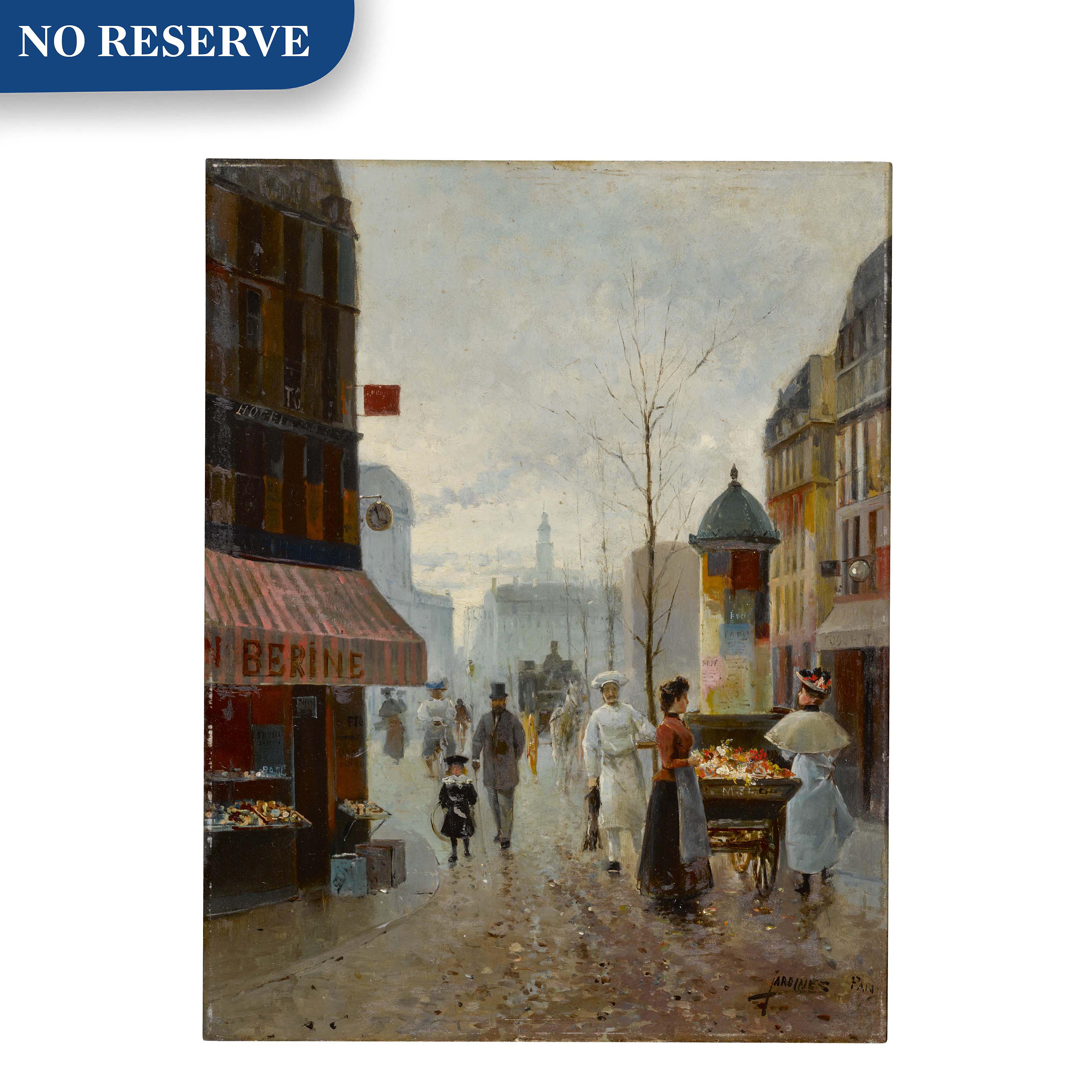 José María Jardines - A Paris Street Scene