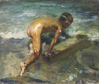 José Navarro Lloréns - El niño bañista