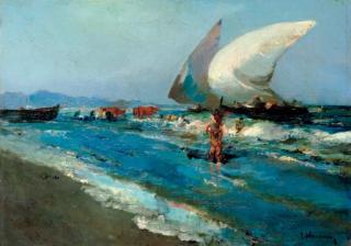 José Navarro Llorens - La playa de Valencia (The beach, Valencia)