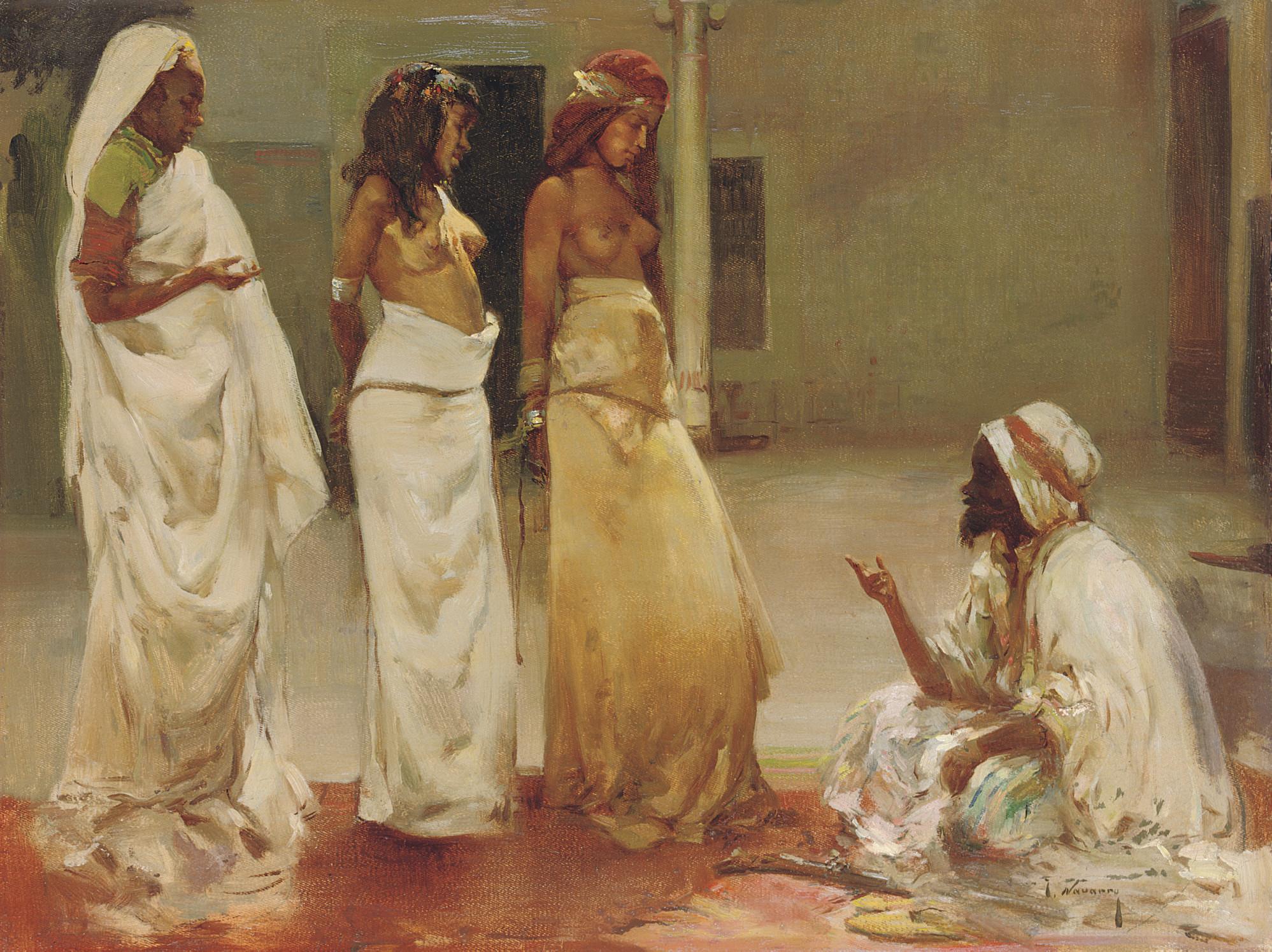 José Navarro y Llorens - The slave market