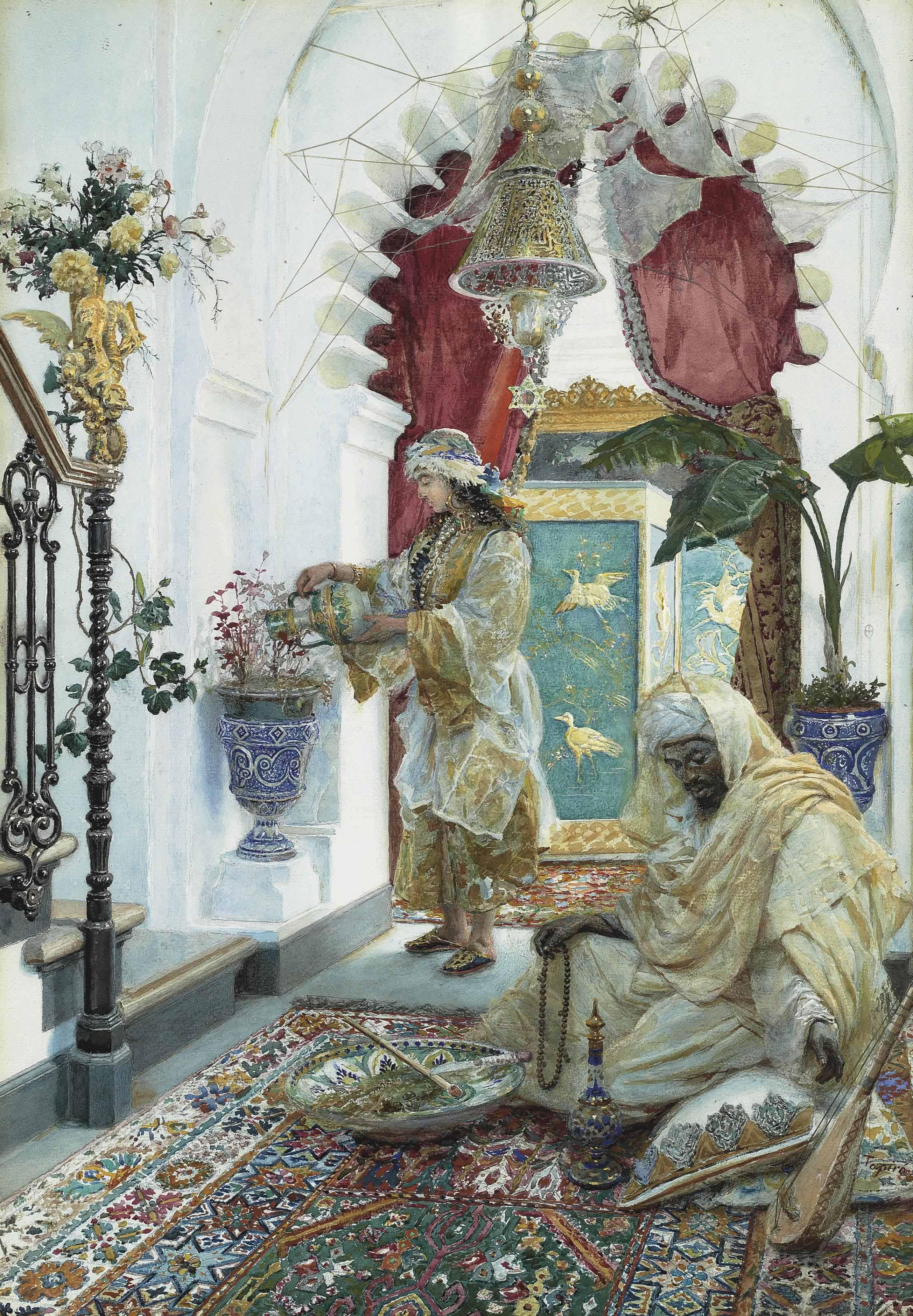 José Tapiro Y Baro - An Oriental Atrium