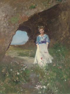 José Villegas Cordero - Nella grotta dei fiori a Capri