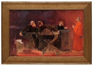 José Villegas y Cordero - Interior with men