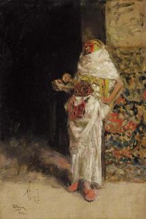 José Villegas Y Cordero - The guard of the harem at rest