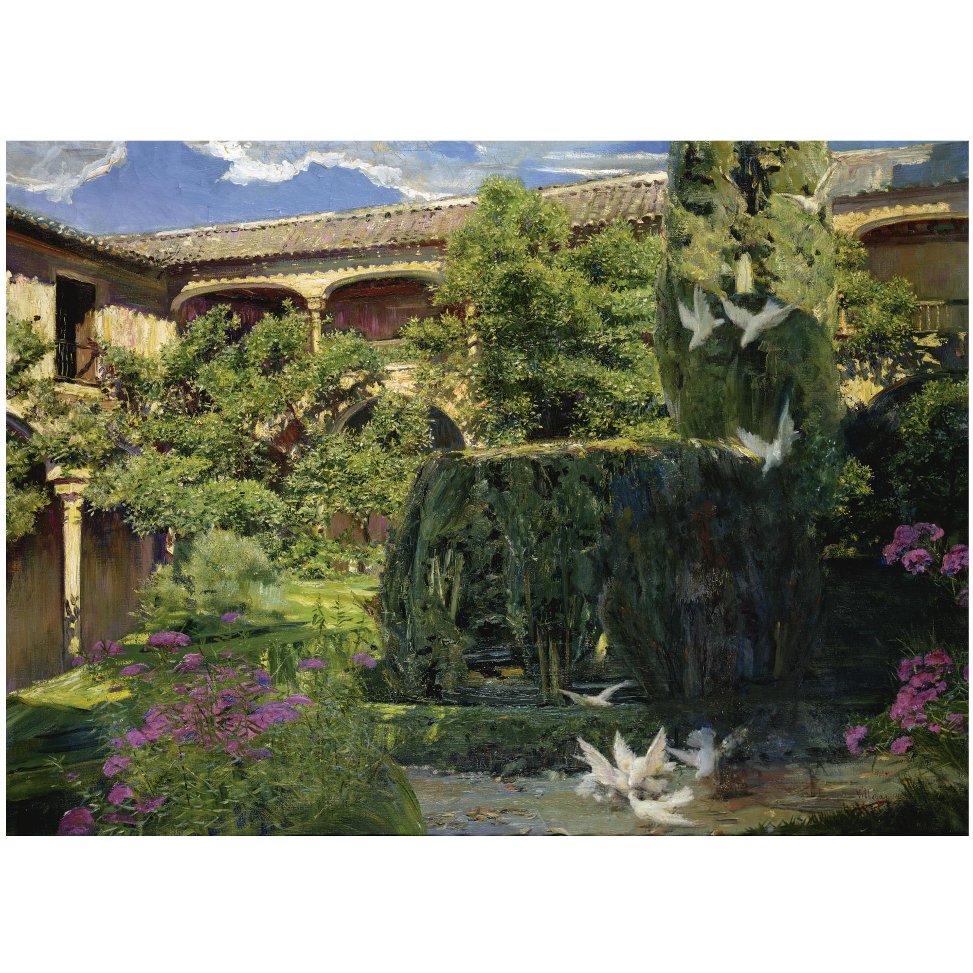 José Villegas - Patio De Lindaraja, Alhambra (Lindaraja Courtyard, Alhambra)