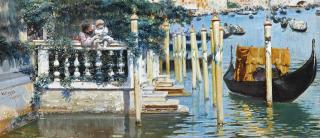 José Villegas - Spanish angling By The Molo, Venice