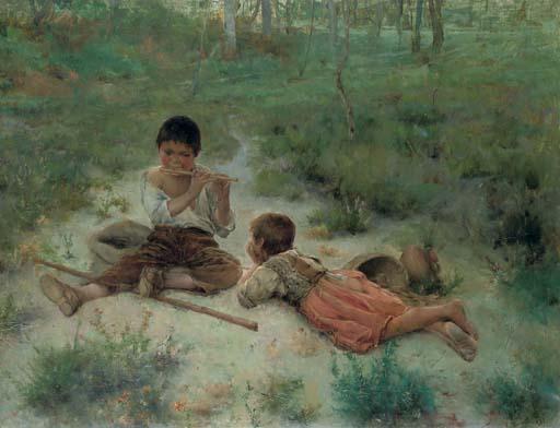 José Vital Branco Malhoa - Jóvenes músicos (The young musicians)