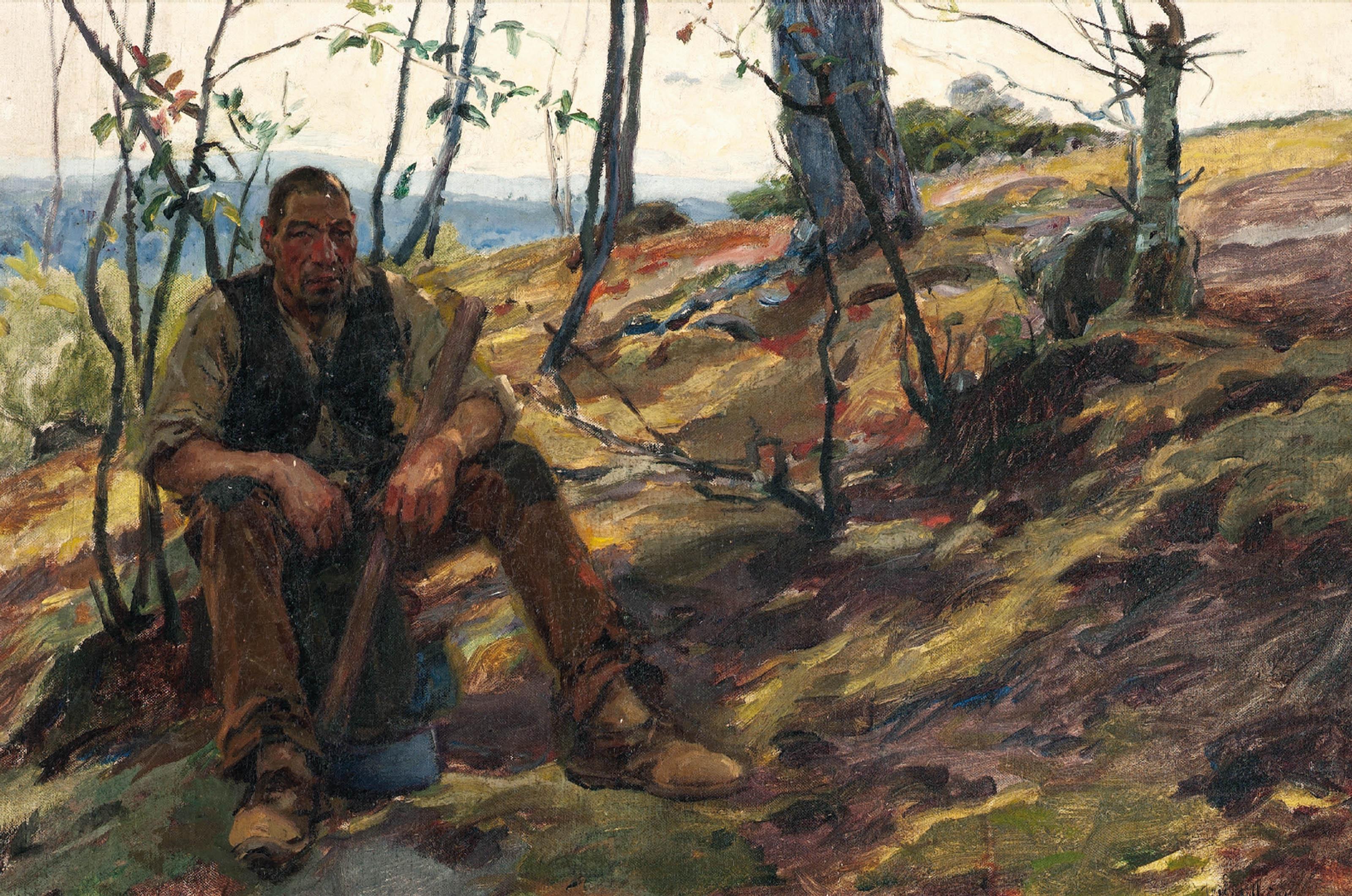 José Vital Branco Malhoa - The Resting Woodcutter