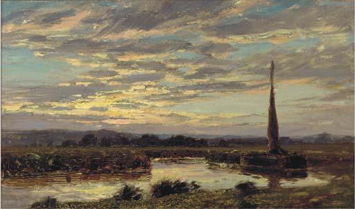 José Weiss - On the river at dusk