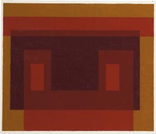 Josef Albers - Adobe: Purple, 2 Red Browns, Ochre