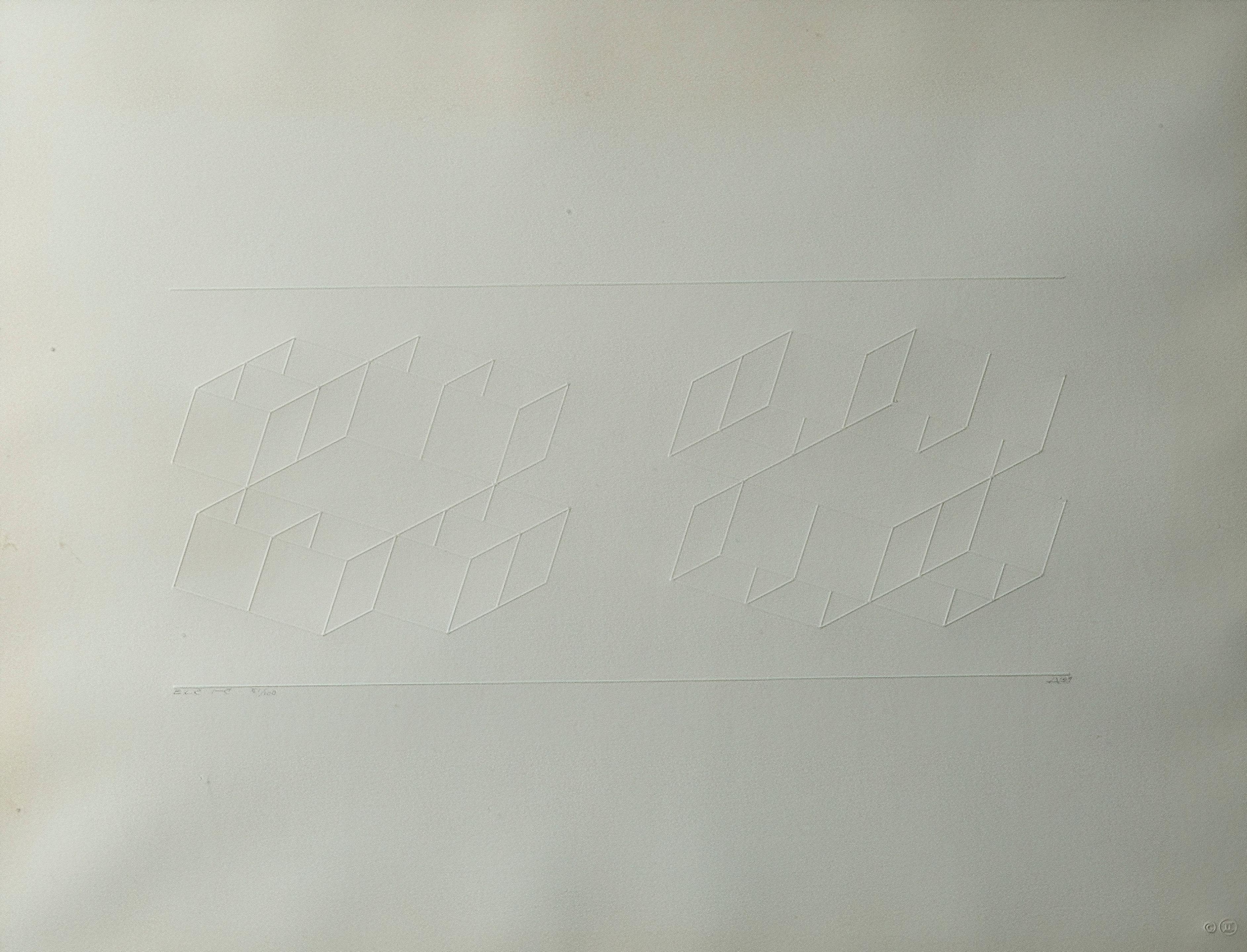 Josef Albers - Embossed Linear Constructions I-A, 1969