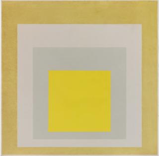 Josef Albers - Homage To The Square: Two Grays Between Two Yellows