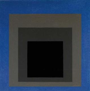 Josef Albers - Study for Homage to the Square: Grisaille with Azure