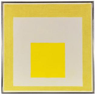 Josef Albers - Study for Homage to the Square: Two Yellows with Silvergray