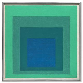 Josef Albers - Study to Homage to the Square: Blue Goal