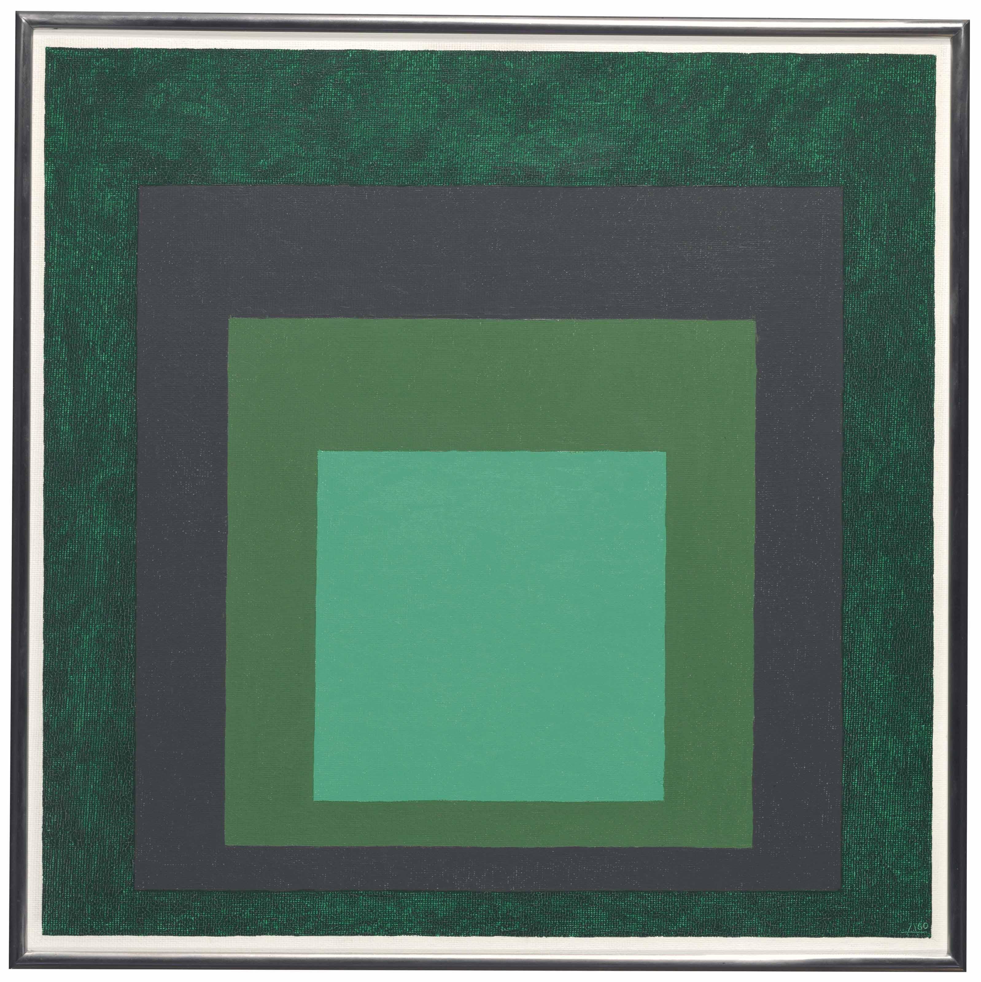 Josef Albers - Study to Homage to the Square: Late Green