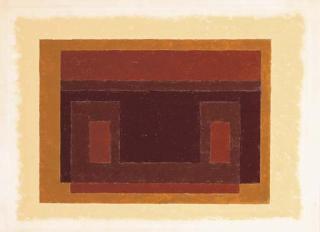 Josef Albers - Variant: Brown, Ochre, Yellow