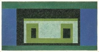 Josef Albers - Variant Five Greens and Blue