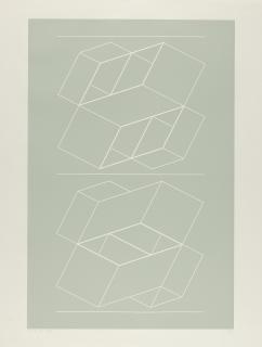Josef Albers - „WEG VI“ aus: White embossings on grey (WEG)
