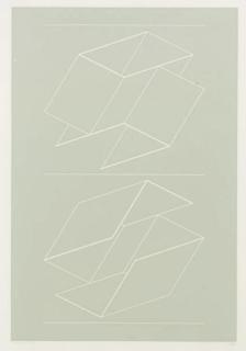 Josef Albers - White Embossing on Gray: Three Plates (D. 204.6, 7 and 10)
