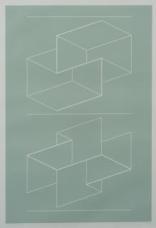 Josef Albers - White embossing on Gray VIII, 1971