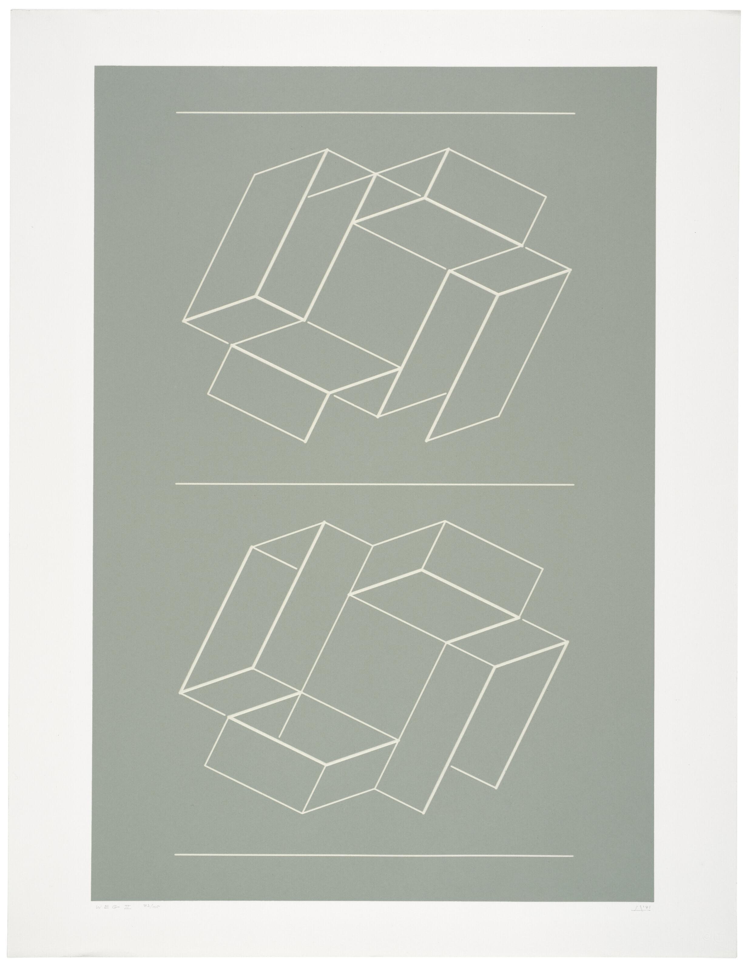Josef Albers - White Embossing on Gray (WEG)