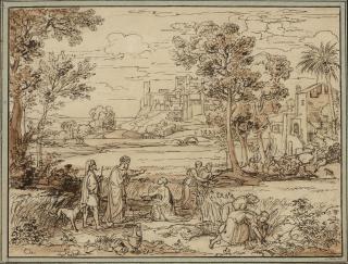 Josef Anton Koch - Landschaft mit Ruth und Boas auf dem Felde