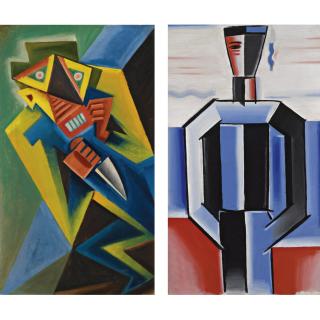 Josef Capek - Czech sailor And Phantomas: A Double-Sided Work (Námořník A Fantomas: Oboustranná Malba)