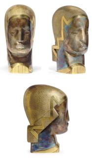 Josef Csaky - \'Tête Bronze\' A Silvered And Gilt-Bronze Sculpture, 1929