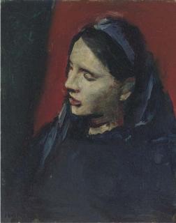 Josef Dobrowsky - Portrait Of A Lady, Bust Length, In A Black Dress And Shawl