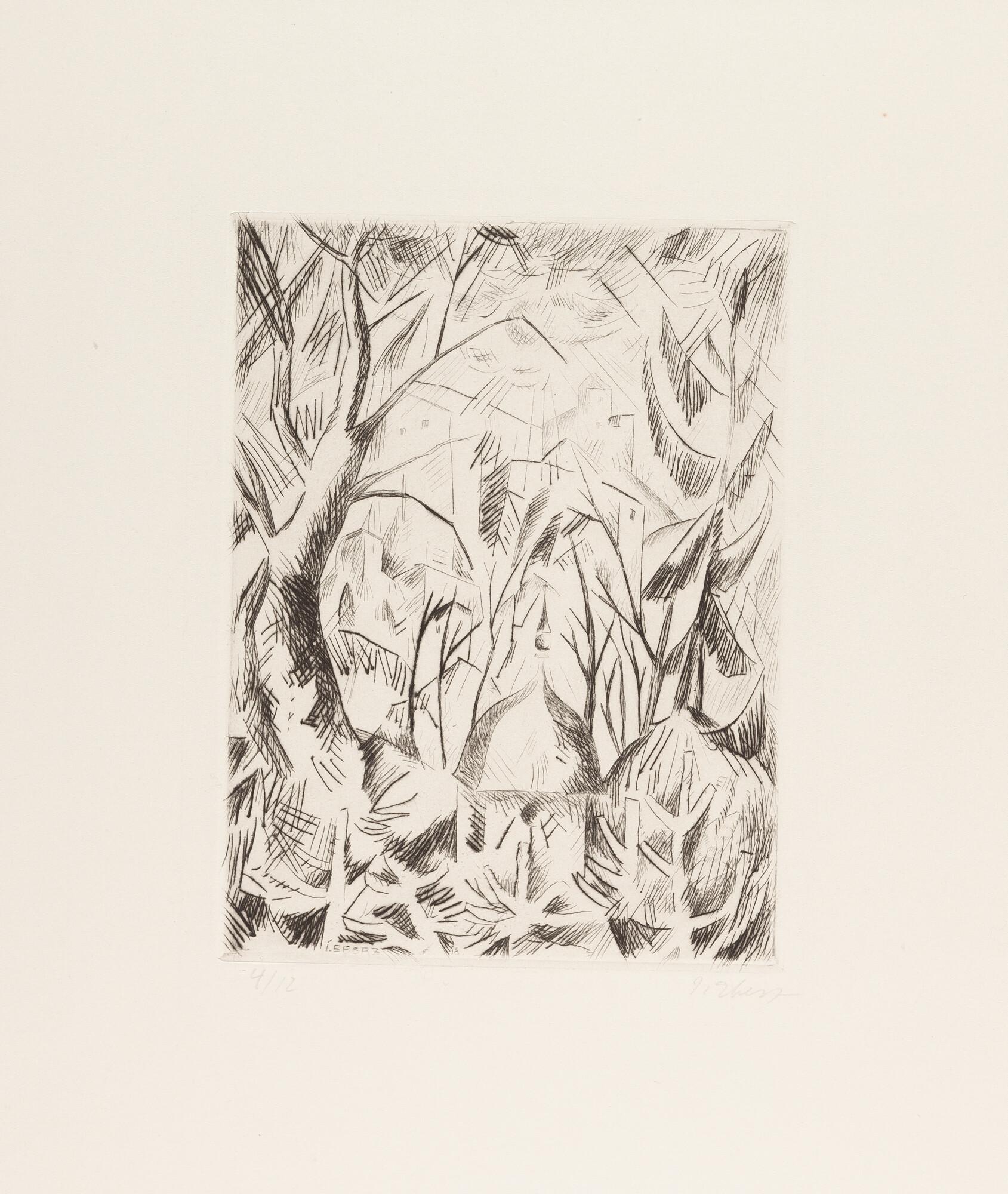 Josef Eberz - 3 Bll.: Herbst – Sterben – Waldkapelle.