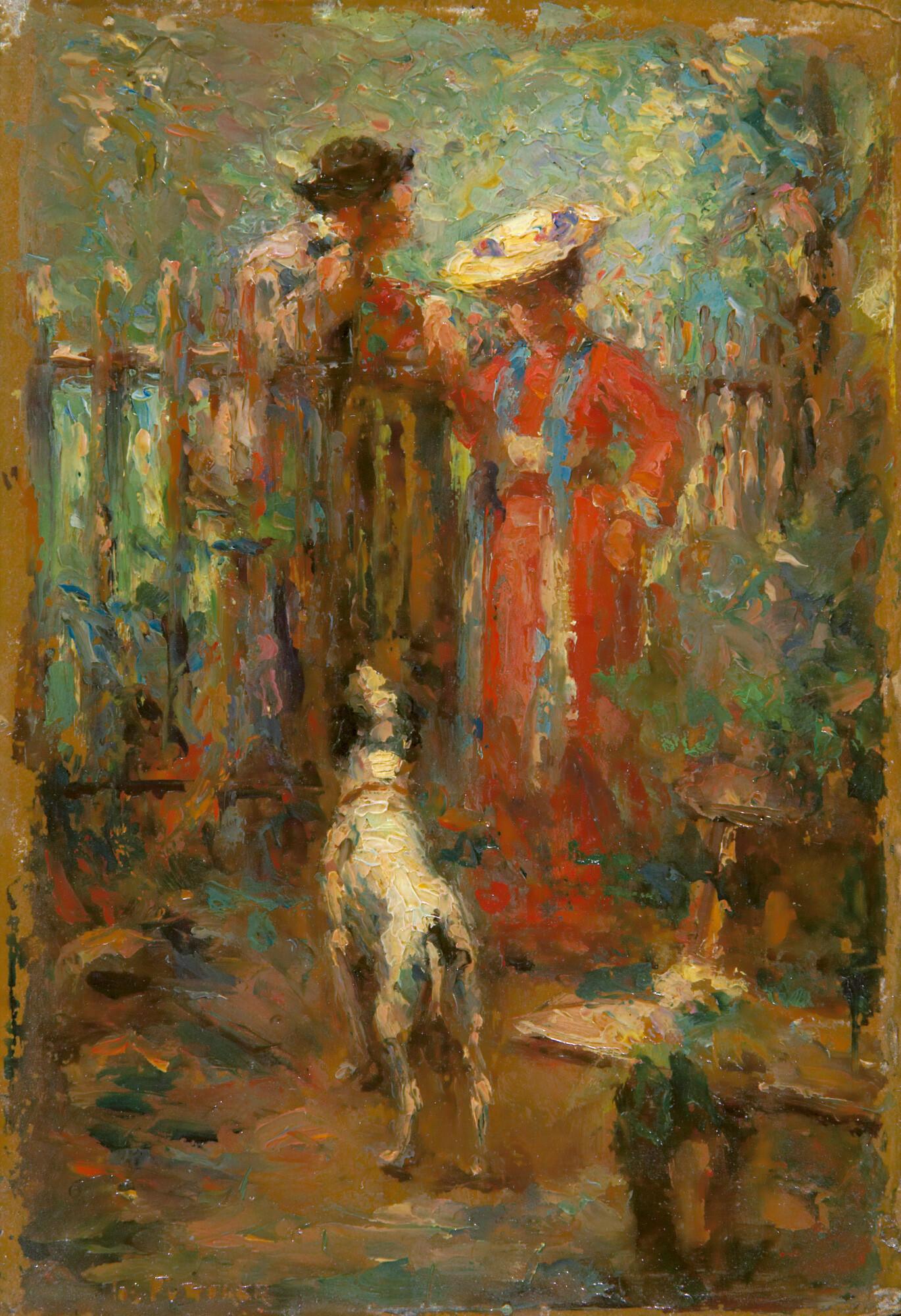 Josef Futterer - Liebelei am Gartenzaun.