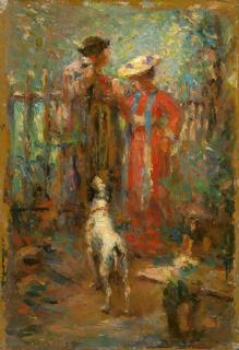 Josef Futterer - Liebelei am Gartenzaun.