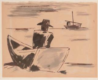 Josef Herman, R.A. - Fisherman