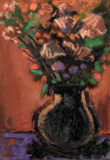 Josef Herman, R.A. - Flowers at Night