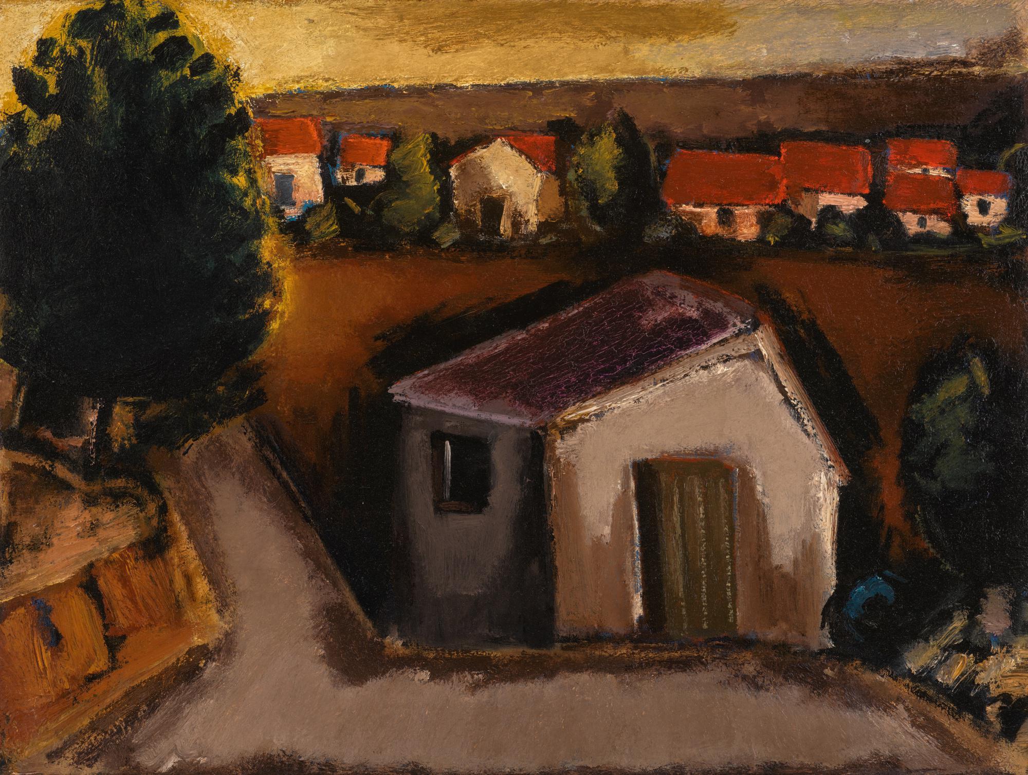 Josef Herman, R.A. - Landscape Near Hundon