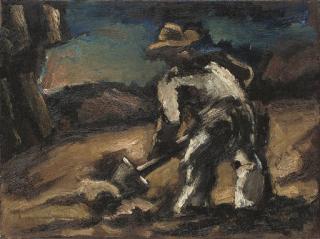 Josef Herman, R.A. - Man At Work