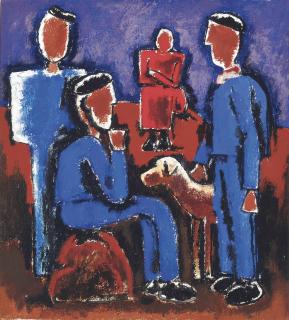 Josef Herman, R.A. - Nightfall