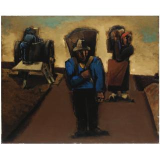 Josef Herman, R.A. - Scene From Burgundy (Grape Pickers)