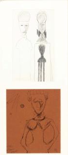 Josef Herman, R.A. - Study of African Sculpture